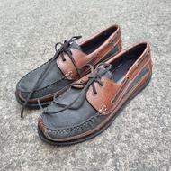 CLEARANCE Vintage Style Black and Light Brown Combination Sporty Men's Topsiders Marikina Boat Shoes