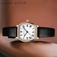 Jam tangan Wanita Hannah Martin 1361 kulit Quartz Analog garansi Ori