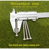 Master brake tube bolt, stainless steel L bolt, 5cm long, L cup bolt, ss M4x50, stainless steel mast