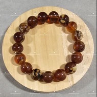 全新 天然琥珀 根珀 溶洞 11mm 手串 Natural root amber bracelet