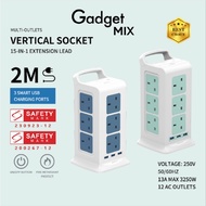 SG The FIRST SAFETY MARK Tower Extension Socke Gadget MIX Diginut TP-VF3U12K 15IN1 Vertical Power So