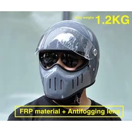 TT&CO Retro Motorcycle Helmet Harley helmet Full Face Lightweight Fiberglass cafe racer helmet Scoot