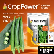 (200 GRAM) Biji Benih Bendi Ten Brothers 十兄弟 OK10 CROP POWER F1 Hybrid Okra Seeds  秋葵羊角豆种子 OK 10