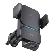 Baseus แท่นชาร์จไร้สาย รุ่น Wisdom Auto Alignment Car Mount Wireless Charger（QI 15W）(Air Outlet base