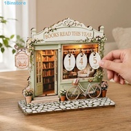 INSTORE Wooden Reading Tracker, 2D Flat Vintage Book Tracker Sign, Classic Book Calendar Fairy House