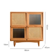 LaFloria® Suzuki End Table/ Rattan Bedside Table/wood Bedside Table/ Rattan End Table/Freeshipping