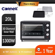 Cornell Electric Oven 20L with 3D Diamond Wall Inner | CEO-E2010X (Ketuhar Elektrik Grill Oven Toast