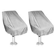 2X Boat Seat Cover Outdoor Waterproof Pontoon Captain Boat Bench Chair Seat Cover Chair Protective C