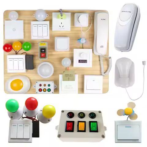 Baby Activity Busy Board Accessories Busy Edge Montessori Sensory Toys Socket Electrical Busy Board