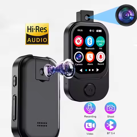 MP3 Bluetooth Player 5.4 Walkman HiFi Sound MP3 Music Player Camera Sports Walkman with FM Radio Rec