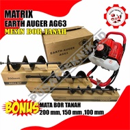 MESIN BOR TANAH MATRIX AG63 Ukuran Mata Bor 100Mm, 150mm, & 200mm