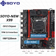 SOYO New Upgrade X99 Motherboard C612 Chip Dual Channel DDR4 Memory LGA2011-3 Supports TPM 2.0 M.2 N