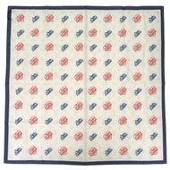 路易威登 Virgil Abloh 與 NIGO 聯名款手帕/方巾，心形印花，棉絲混紡，LV 0804 [二手]LOUIS VUITTON