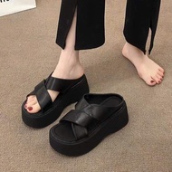 SUPER SMOOTH GENUINE LEATHER 7CM HIGH ROLLED SANDAL XX` TT