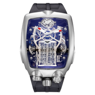 นาฬิกาข้อมือ Faike Racing Car Black Tech V16 Cylinder Engine Flywheel Mechanical Watch นาฬิกาข้อมือช