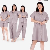 Mrs Pajama Poly Bamboo Pajama Set (Liquorice Plain Herb)