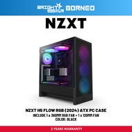 NZXT H5 Flow RGB (2024) ATX Pc Case - Black / White
