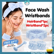 AIDA 2pcs Wash Face Artifact Wristband Facial Spa Mask Sweat-wiping  Wrist Band Bracelet Waterproof 