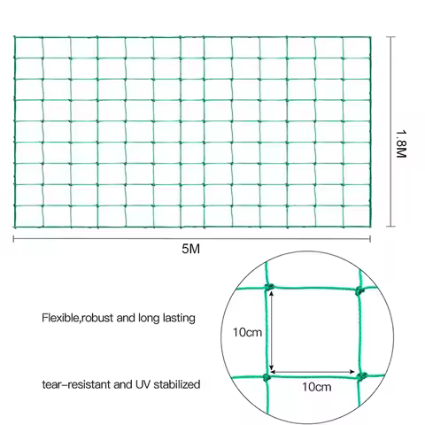 1-2roll 1.8x0.9-5m Garden Plant Climbing Net Plant Trellis for Fruits Vegetables Grapes Cucumber Net