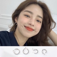 S925 Silver Small Hoop Earrings for Piercing Hikaw Non Tarnish Earrings Hypoallergenic Accessories J
