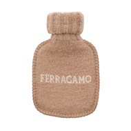 [二手，A-Class] Salvatore Ferragamo Ferragamo Gancini 熱水袋，ブラウン羊毛，男女通用。