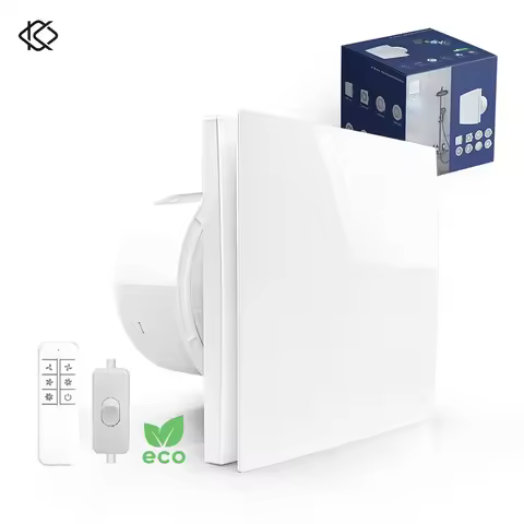 KCvents Ventilation Fan With Backdraft Damper and Remote Control For Bathroom Room Kitchen Wall Moun