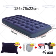 Kasur Angin Queen Size kasur portable Travelling Kasur Tiup Biru Kasur Angin Double/Matras Kasur Ang