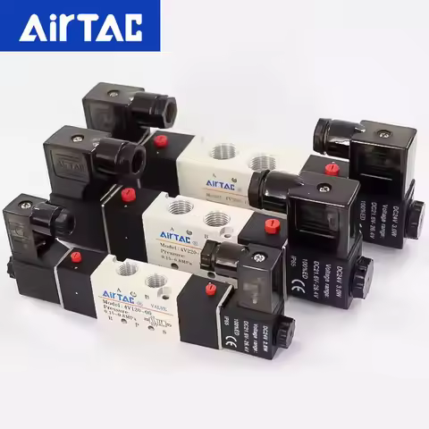 AirTAC 4V120-06 4V220-08 4V320-10 4v420-15 Solenoid Valve Air Valve Two Position Five Way Reversing 