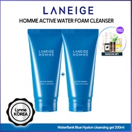 [1+1] LANEIGE Homme Active Water Cleanser 150ml / Men Cleansing foam