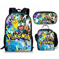 D22 Pokemon Pikachu School Bag & Backpacks sets [Beg Sekolah Pokemon Pikachu sets]
