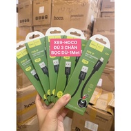 Hoco X89 2.4A fast charging cable with super durable umbrella, 1m Micro TYPE-C ip port for Android 6