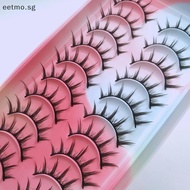 [eetmo] Fake Eyelash Anime Eyelash 10 Pairs Little Devil Eyelash Natural Day Makeup Manga Eyelash Tr
