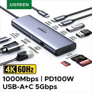 UGREEN USB HUB Docking Stations Type-C to 4K60Hz HDMI Gigabit RJ45 SD/TF USB-A/C Data 5Gbps USB3.0 H