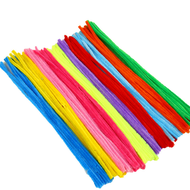 【100%-original】 100Pcs Chenille Stems Cleaners Rods Kids Craft Fuzzy Wire Chenille Stems Twist Wire 