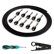 Ghost Fire Solderless Pedalboard Cable Kit - No Cable Stripping Required6.5ft Cable & 10 Nickel Plat
