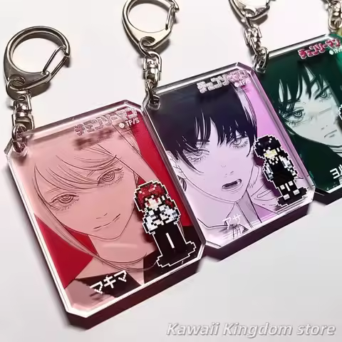 Chainsaw Man Yoru Fami Makima Mitaka Asa Anime Cosplay Acrylic Schoolbag Key Chain Pendant Keychains