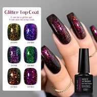 MEET ACROSS 7ml Sparkling Glitter Reflective Gel Sparkling Diamond Gel Nail Polish