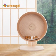 Niteangel Ait wood running hamster golden bear super mute wooden running wheel super Large cork pad