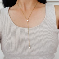THE DUJOUR | Cecilia Ocean Pearl Drop Necklace