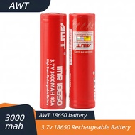 AWT 18650 3000mah 40A  red rechargeable battery and AWT C2 charger