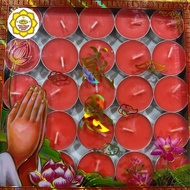 LILIN MERAH AMS - Red Candles, 100 Pcs, 4 Hours EY374