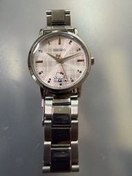 SEIKO Hello Kitty 聯名銀色鋼帶石英手錶