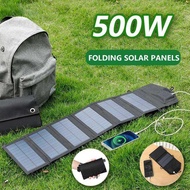 500W Portable Polysilicon Solar Panel Charger USB 5V DC Foldable Solar Panel For Phone Charge Powe