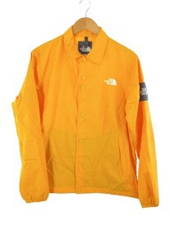 【中古】THE NORTH FACE◆THE COACH JACKET_ザコーチジャケット/L/ナイロン/ORN【メンズウェア】