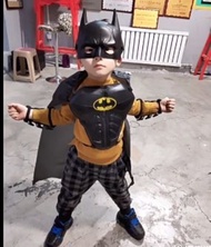 Halloween Batman Cape Clothes Cos Children's Armor Mask Helmet Dance Party Performance 【OCT】