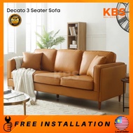 (FREE Installation+Shipping) KBS Decato 3 Seater Sofa / Casa Leather / Water Repellent / XL Large Saiz Sofa
