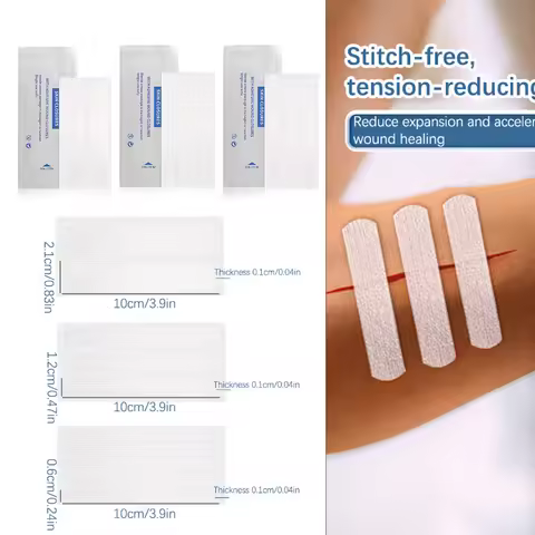 Wound Skin Closure Strips Postpartum Wound Repair Cosmetic Surgery Steri Strip Adhesive Medical Sutu