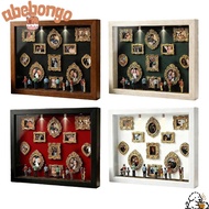 ABEBONGOTF DIY Mini Museum Silhouette Box, LED Light 8 Mini Figurines Memory Display Kit, Creative G