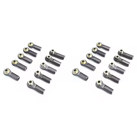 Y04A 20Pcs Metal M2.5 Link Tie Rod End Ball Joint for A959 12428 144001 C24 MN D90 MN99S RC Car Part