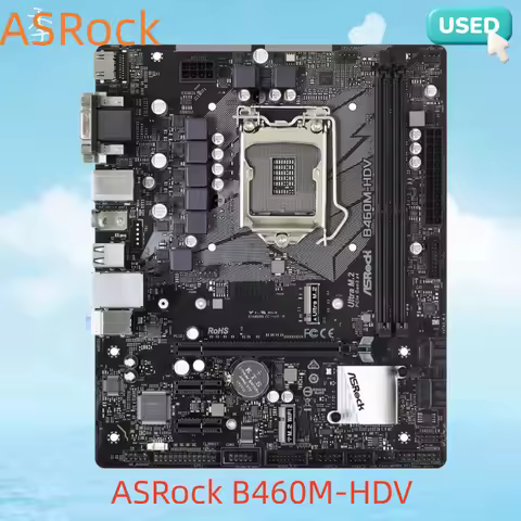 ASRock B460M-HDV Motherboard Intel B460 LGA1200 10th Gen Core I9/I7/I5/I3 DDR4 128GB USB3.2 Gen1 SAT